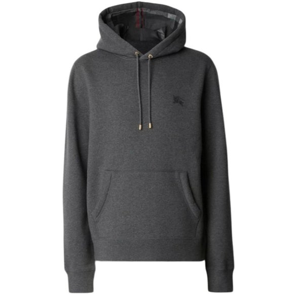 Burberry Men’s Claredon Pull Over Hooded Charcoal Melange...